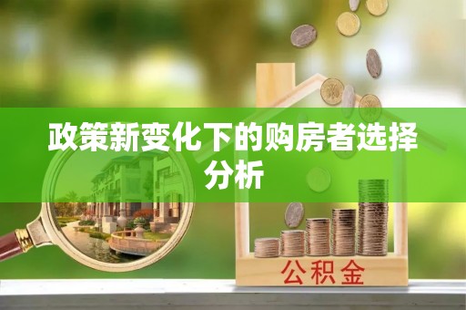安泽政策新变化下的购房者选择分析